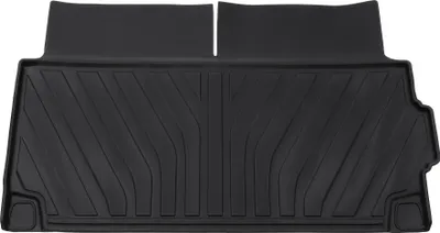 Image de Tapis De Coffre Pour Bmw X7 7 Places 2019-2024 En Tpe Noir, Motif Diamant Plat, Antidérapant Arrière