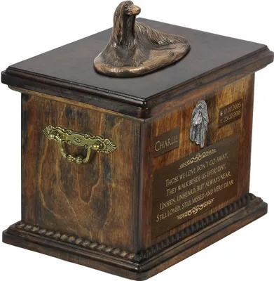 Produktbild von Afghanischer Windhund, Afghane - Eine Urne für die Asche eines Hundes, eine Urne mit einer Statue, eine personalisierte Hundeurne von der Marke Art-Dog.
