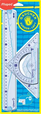 Zdjęcie produktu dla Maped 897118 Zestaw geometryczny dla leworęcznych 3-częściowy przezroczysty
