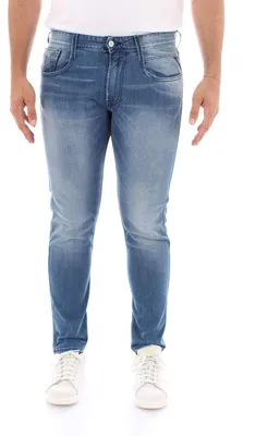 Produktbild von Replay Herren Anbass Powerstretch Slim Jeans, Blau (Blue Denim 9), 29W / 32L