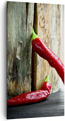 Produktbild von Bild auf Leinwand - Leinwandbild - Chili Gewürz Gemüse - 55x100cm - Wand Bild - Wanddeko - Leinwanddruck - Bilder - Kunstdruck - Wanddekoration - Leinwand bilder - Wandkunst - PA55x100-2264