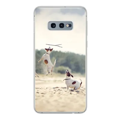 Produktbild von MuchoWow® Handyhülle Schutzhülle Hülle für Samsung Galaxy S10e Hund - Zweig - Sand Silikon Softcase Handy Hülle - Handy