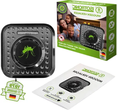 Productafbeelding van Muggen Verjager - Insecten Wering - Binnen en Buiten - Ultrasoon Geluid - 30m² Bereik - Wit
