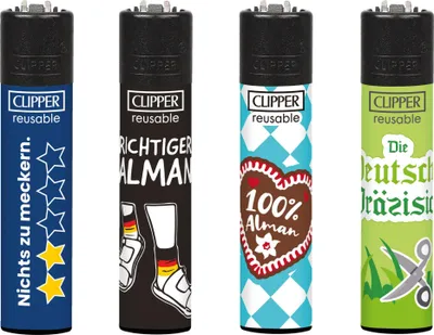 Produktbild von Clipper Feuerzeug 4er Set Alman4ever