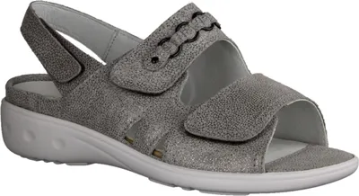Produktbild von Waldläufer Kara 684027-070 bequeme Damen Sandale, Stein (Grau), Leder - Damenschuhe Sandale bequem / lose Einlage, Grau, leder (tore)