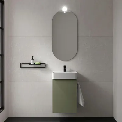 Productafbeelding van Badkamerkast AIDA 440, 1 deur, met soft-close sluiting, kleur: GREEN FOREST, afmetingen: 440 x 263 x 620 mm