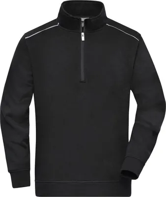 Produktbild von Workwear Half-Zip Sweat - SOLID - black, Gr. 4XL