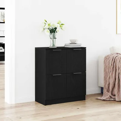 Zdjęcie produktu dla vidaXL Kredens o wyglądzie czarnego dębu 60 x 30 x 70 cm materiał drewnopochodny