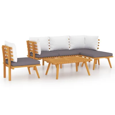 Produktbild von vidaXL 6-tlg. Garten-Lounge-Set mit Kissen Massivholz Akazie