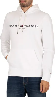 Produktbild von Tommy Hilfiger Herren Hoodie mit Logo-Grafik, Weiß XXL