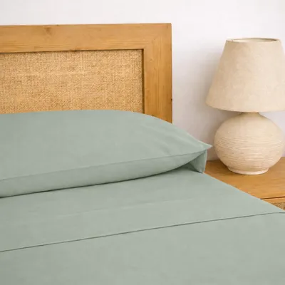 Immagine prodotto di Set di lenzuola, 100% cotone, 90 x 190 cm, lisce, morbide e traspiranti