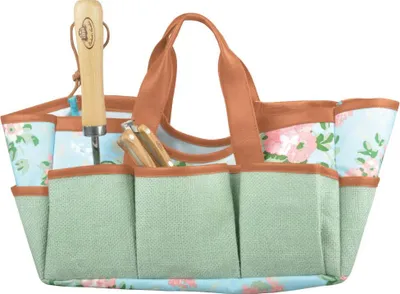 Produktbild von Esschert Design | Gartentaschen - Werkzeugtasche - Garten - bunt - mit Rosenmotiv - Aufbewahrungstasche