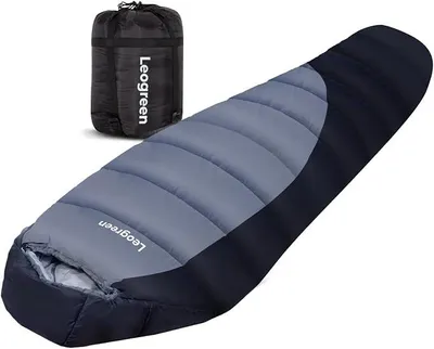 Imagen del producto de Saco de dormir de plumón, rango de temperatura de -15 °C a +5 °C, dimensiones de 210 x 80 x 35 cm, para adultos