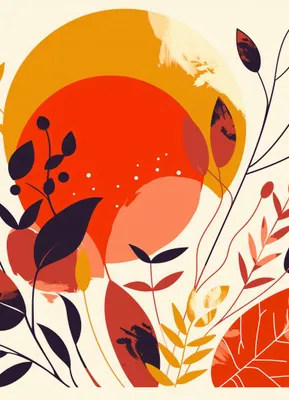 Zdjęcie produktu dla Plakat do salonu boho 13x18cm Ożywiona Sztuka Natury