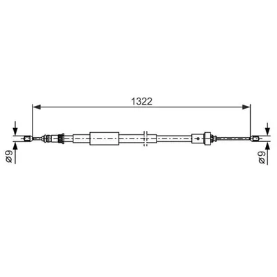 Produktbild von BOSCH Handbremsseil Seilzug Feststellbremse für RENAULT Clio III Schrägheck (BR0/1, CR0/1) Hinten Links 1 987 482 385