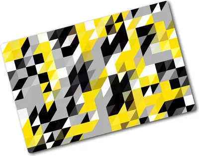 Produktbild von Tulup Glas Herdabdeckplatte - 80x52 cm - Glaskeramikkochfeld-Abdeckung Spritzschutz Glasabdeckplatte - Einteilig - Kunst: Modern & Klassisch - Geometrische Figuren - Gelb