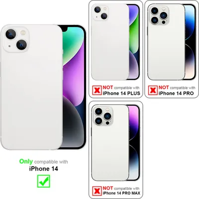 Obrázek produktu pro Cadorabo Pouzdro pro Apple iPhone 14 Ochranné pouzdro v šedé barvě Ochranný kryt Pouzdro na mobil Květiny Květiny