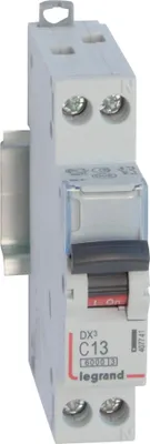 Produktbild von Legrand LS-Schalter, 6kA, C, 13A/1pol+N, 1TE Schmalbauweise, 1 Stk.
