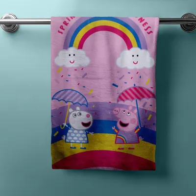 Produktbild von beachtowel junior 70 x 140 cm Baumwolle hellrosa