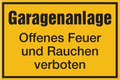 Produktbild von Dreifke® Hinweisschild, Garagenanlage, 200x300mm, Kunststoff, PVC 1 Stk.