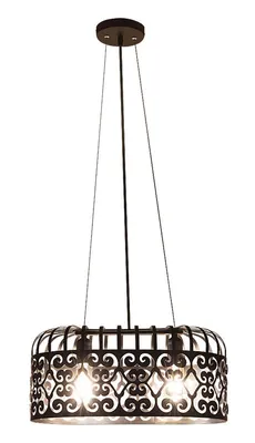 Image de Suspension Alessandra noire 2xE27x60W en métal, dimensions : 177x46x46 cm, IP20, Rabalux