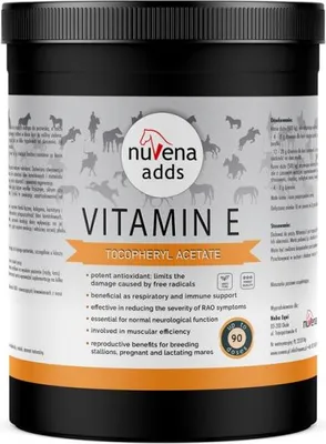 Obrázek produktu pro Doplněk stravy pro koně: Vitamin E v prášku s antioxidačním účinkem