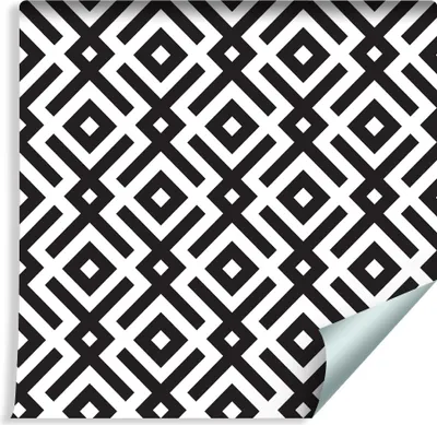 Zdjęcie produktu dla Tapeta Do Salonu abstrakcja Czarno-Biały GEOMETRYCZNY Wzór 3D Ozdoba Ścienna