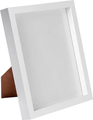 Produktbild von Weiß 8 "x 10" 3D Box Fotorahmen - stehendes hängendes Handwerk Schattenbildanzeige - von Nicola Spring