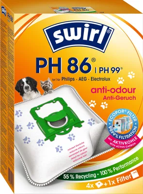 Produktbild von Swirl PH 86, Staubbeutel, Weiß, 4 Stück(e)
