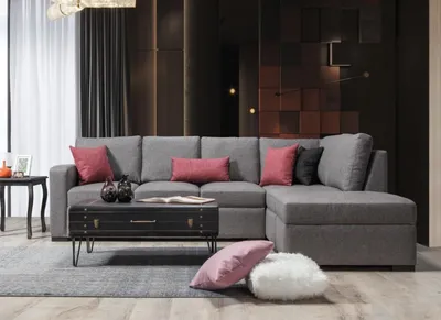 Zdjęcie produktu dla Meble tapicerowane do salonu narożnik w kształcie litery L nowoczesny design sofa kanapa