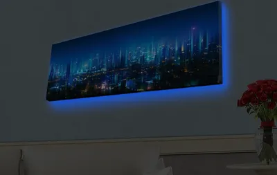 Image de Opviq, 3090HDACT- LED4475, Multicolore, toiles, 30 x 90 cm, 100% suédine -toile