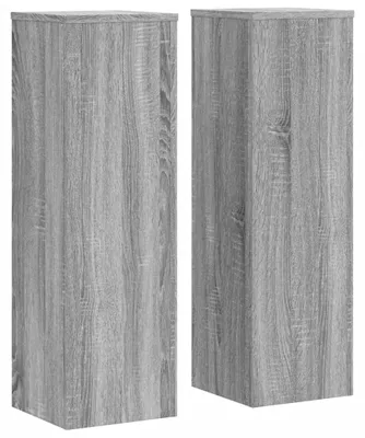 Zdjęcie produktu dla vidaXL Stojak na rośliny 2 szt. Szara Sonoma 25x25x80 cm Materiał drewnopochodny
