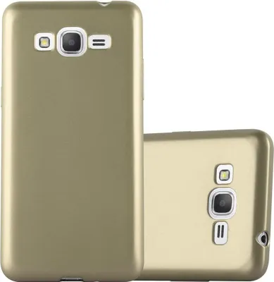 Produktbild von Cadorabo Schutzhülle für Samsung Galaxy GRAND PRIME Hülle in Gold Handyhülle TPU Silikon Etui Cover Case