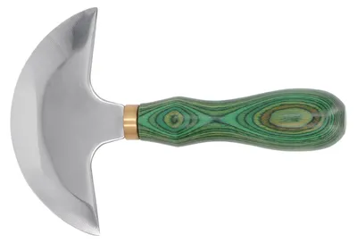 Immagine prodotto di Coltello con punta arrotondata, acciaio inossidabile, elevata affilatura, manico in legno, facile da maneggiare, pelle per artigianato, fai da te