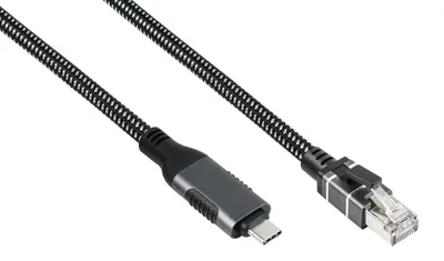 Image de Câble Ethernet Good Connections USB-C RJ45, anthracite, 3,0 m