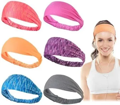 Produktbild von Sport Headbands für Frauen, atmungsaktiv und elastisch, 6er Set