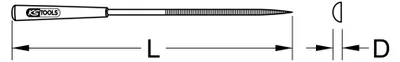 Produktbild von KS Tools Halbrund-Nadelfeile, 5 mm