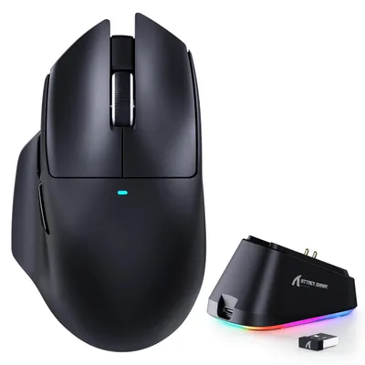 Zdjęcie produktu dla Attack Shark V6 mysz do gier, bezprzewodowa, 25000 DPI, PixArt PAW3311, czarny