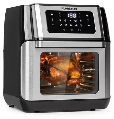 Zdjęcie produktu dla KlarsteinAeroVital Fry, frytkownica beztłuszczowa, 1500 W, 10 l, 9 programów, kolor czarno-srebrny
