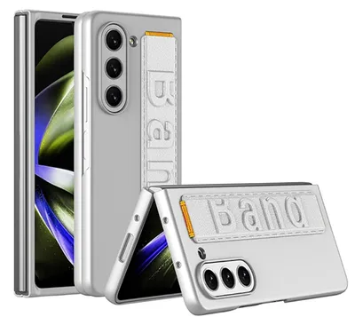 Produktbild von Für Samsung Galaxy Z Fold5 5G Stoßfeste Handyhülle + Armbandhalterung Case Cover