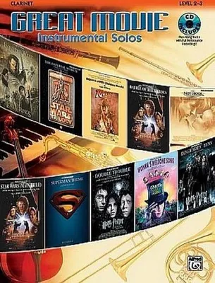 Produktbild von Great Movie Instrumental Solos: Clarinet, Book & CD