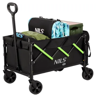 Obrázok produktu pre Skladací Cestovný Kočík Nc2608 Čierna-Zelená 100L Nils Camp