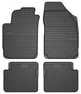 Obrázek produktu pro Gumové autokoberce pro na míru pro Fiat Stilo (2000-2008, hatchback, kombi) černé, sada 4 ks, s úchyty