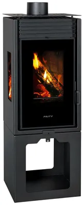 Image de PRITY PMV3 E, Poêle à bois haut à vitre verticale, 10,8 kW, Classe A, Ø 150 mm