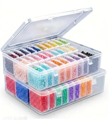 Image de Boîte de rangement transparente avec 30 petites boîtes