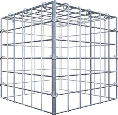 Produktbild von Anbaugabione Typ 3 30 cm x 30 cm x 30 cm (L x H x T), Maschenweite 5 cm x 5 cm, C-Ring