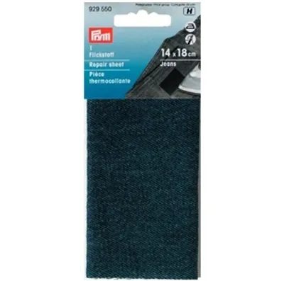 Produktbild von Prym Flickstoff Jeans zum Aufbügeln, Annähen / 12 x 45 cm  Farbe dunkelblau