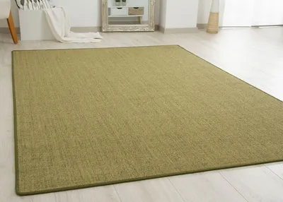 Produktbild von Sisal Teppich Acapulco - gekettelter Sisalteppich aus 100% Sisal in Grün, Größe: 240 cm rund