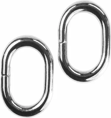 10 Metallringe oval für Gürtel Taschen uvm, 5,8mm,silber 32x15cm