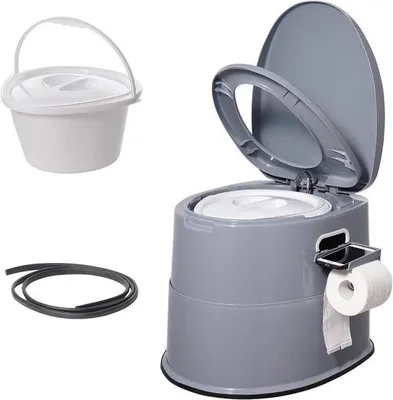 Productafbeelding van Draagbaar Toilet - Camping Toilet Mobiel - Reizen en Noodgevallen - Met Toiletrolhouder - 500 x 467 x 400 mm